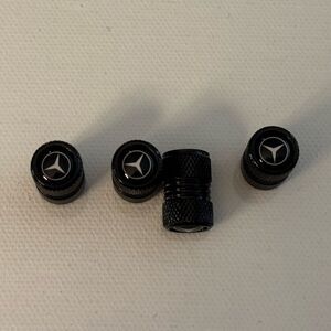 Mercedes Valve Stem Caps in Black Set of 4 NWT